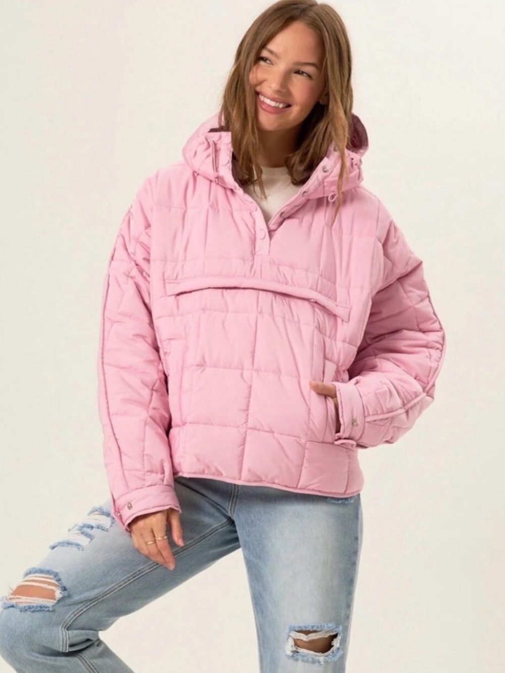 Altar'd State Brianna Puffer Pink Size Medium